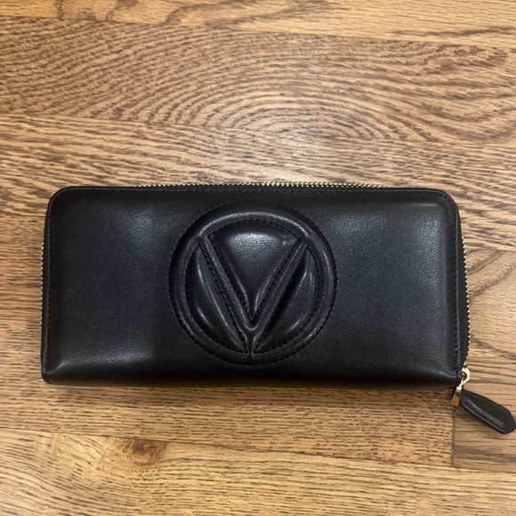 Valentino Handbags - Valentino Black Wallet with Gold Accents